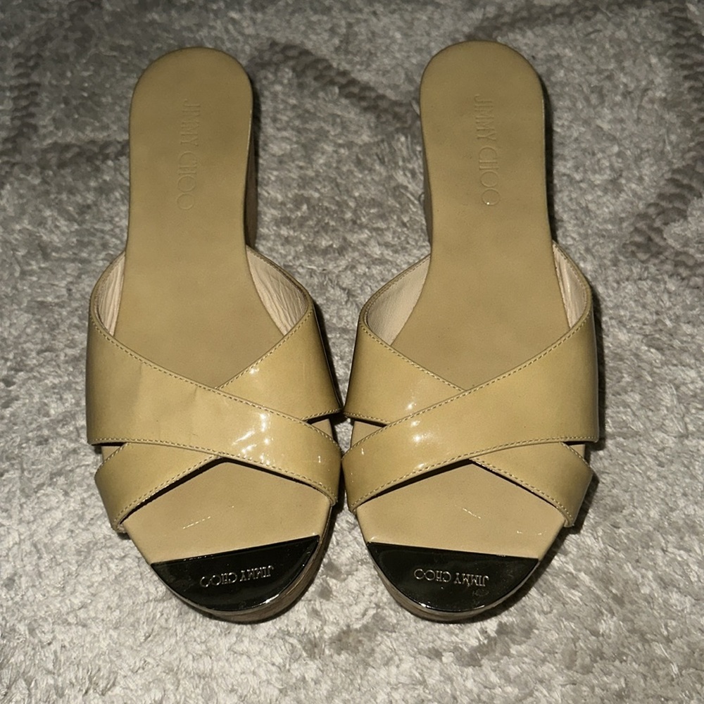 Jimmy Choo Cork Slides. Worn Once. Amazing Condit… - image 7